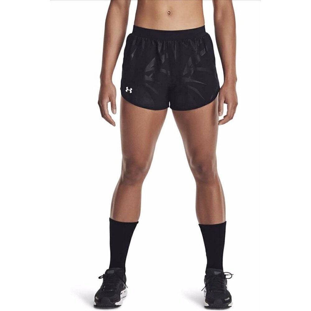 Under Armour Fly By 2.0 Printed Shorts Black Reflective Women’s S NWT $30